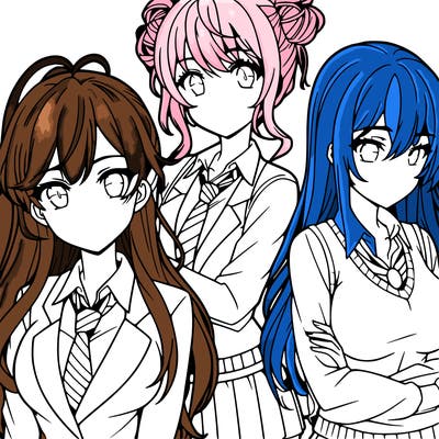 anime girls teenagers