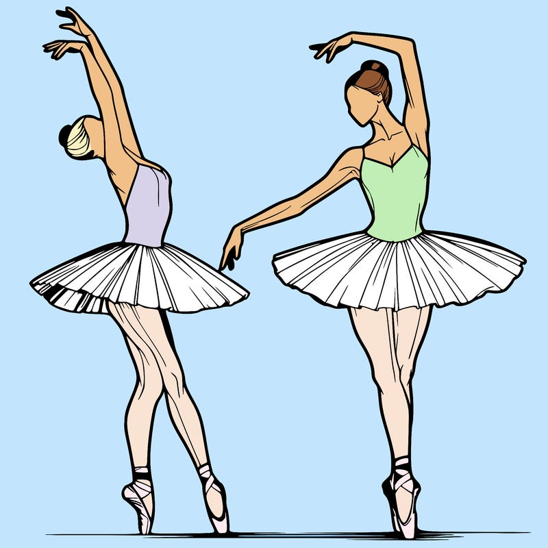 a realistic ballet dancer