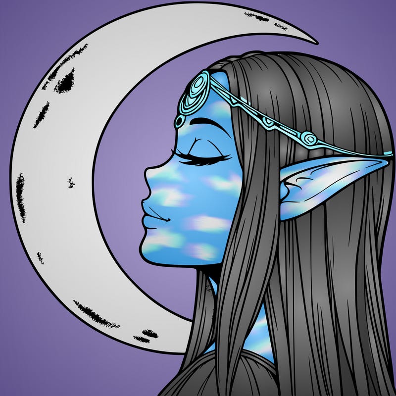 a realistic moon elf