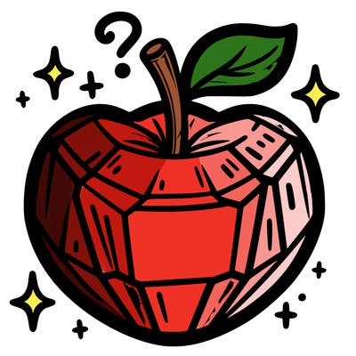 very shiny crystal apple