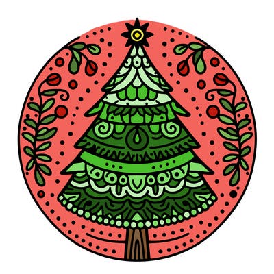 mandala sapin de noel