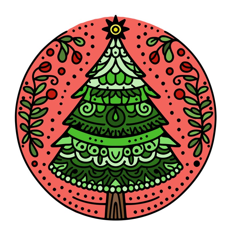 mandala sapin de noel