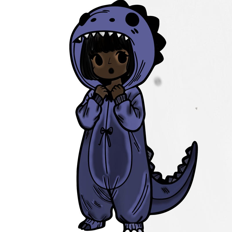 dino onesies on girl