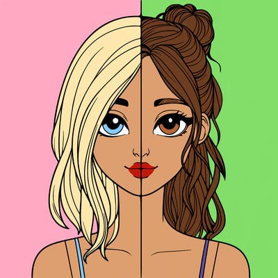 realistic girl split