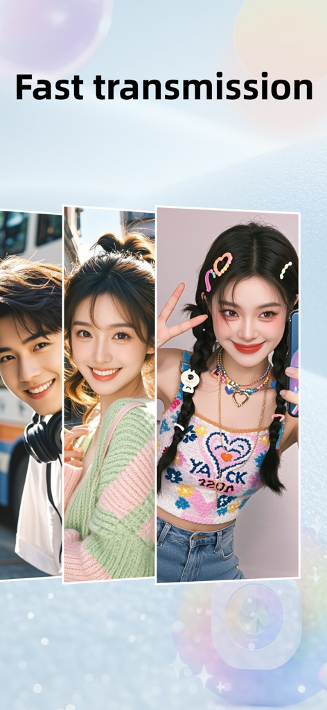 Fotos de retratos de alta qualidade ilustrando a rápida transmissão sem fio no aplicativo Camera Connect