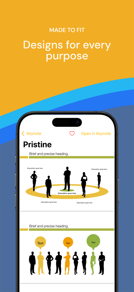 Templates for iWork Bundle Ed. - Vista previa de un tema de presentación profesional de Keynote en la aplicación Plantillas para iWork.