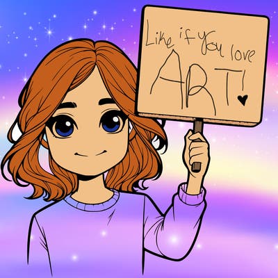 realistic girl holding up a sign