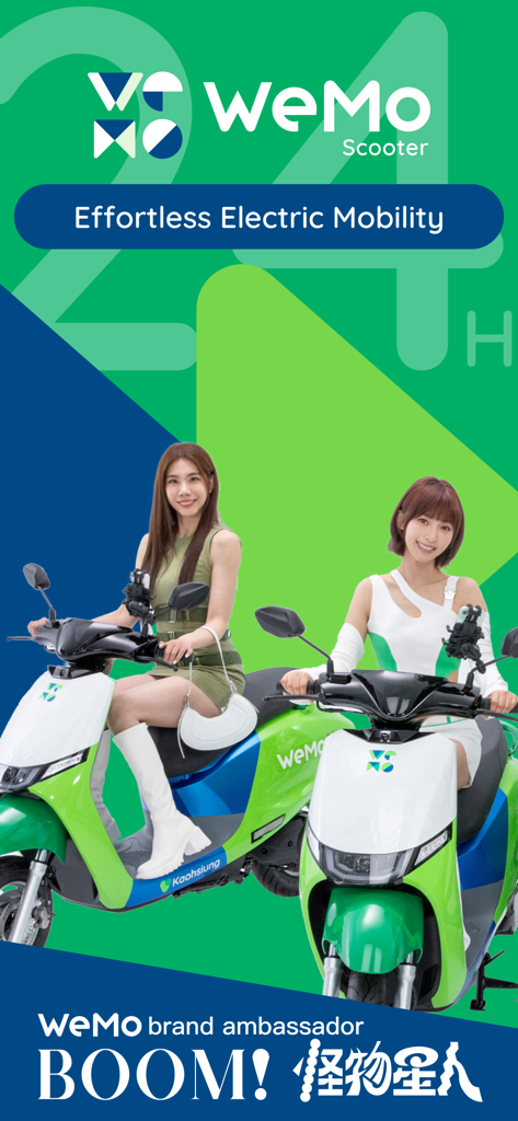 Two brand ambassadors on WeMo electric scooters
