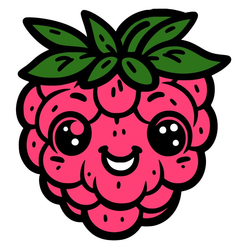 raspberry with a smile