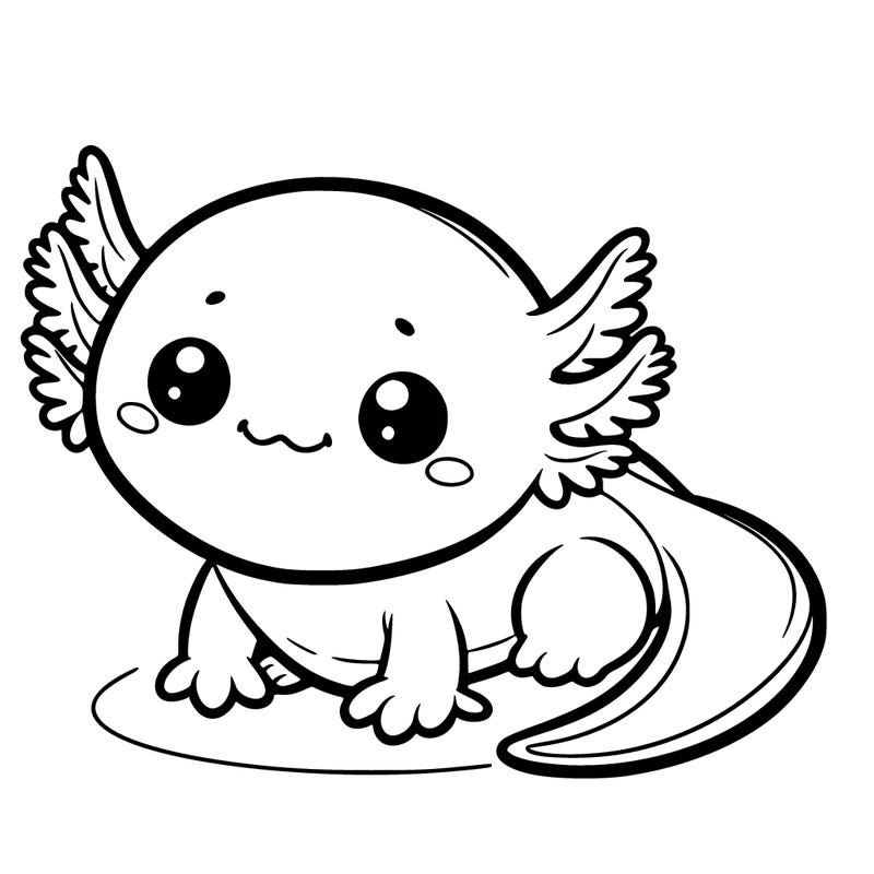 baby cute axolotl