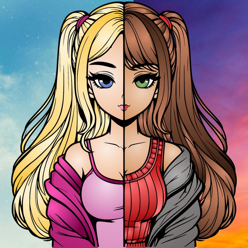 realistic girl split