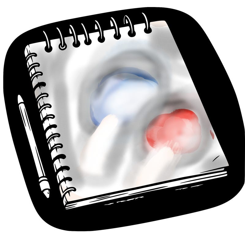 a blank sketch pad