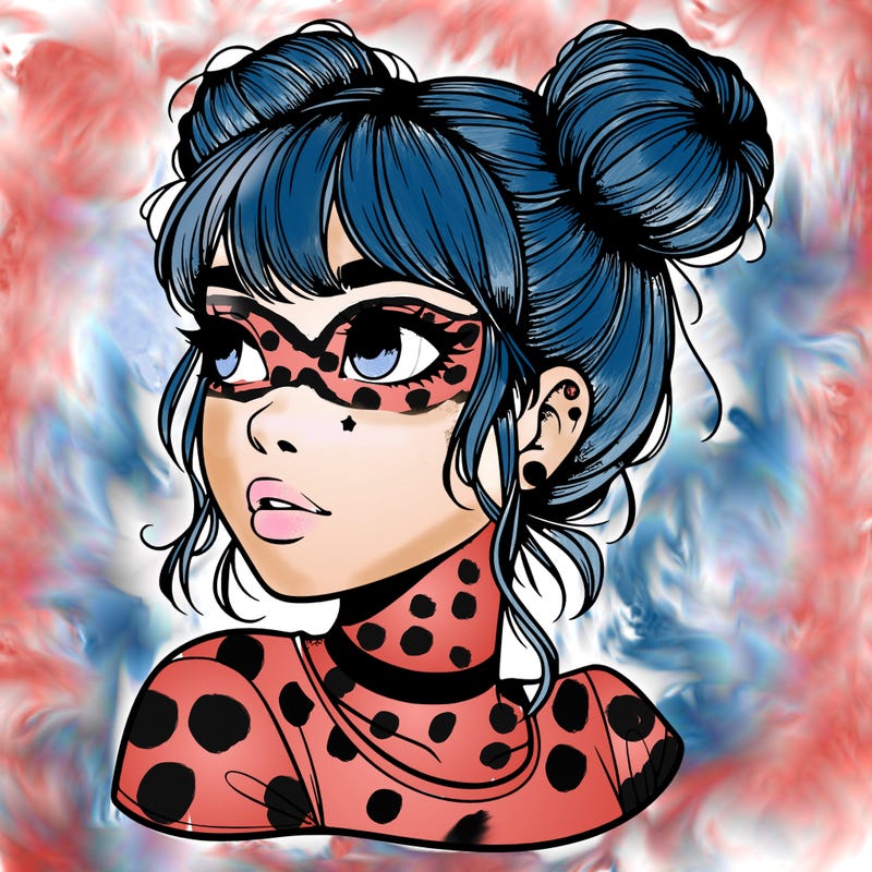 realistic girl with spacebuns