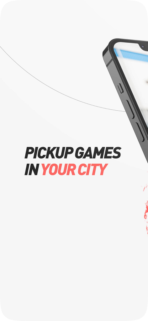 Schermata dell'app mobile GoodRec che mostra partite pickup nella tua città