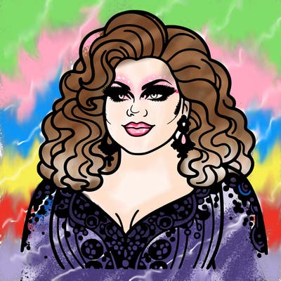 realistic plus size drag queen