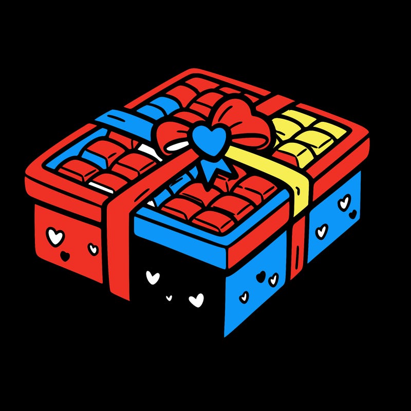 a box of chocolate for valentines day