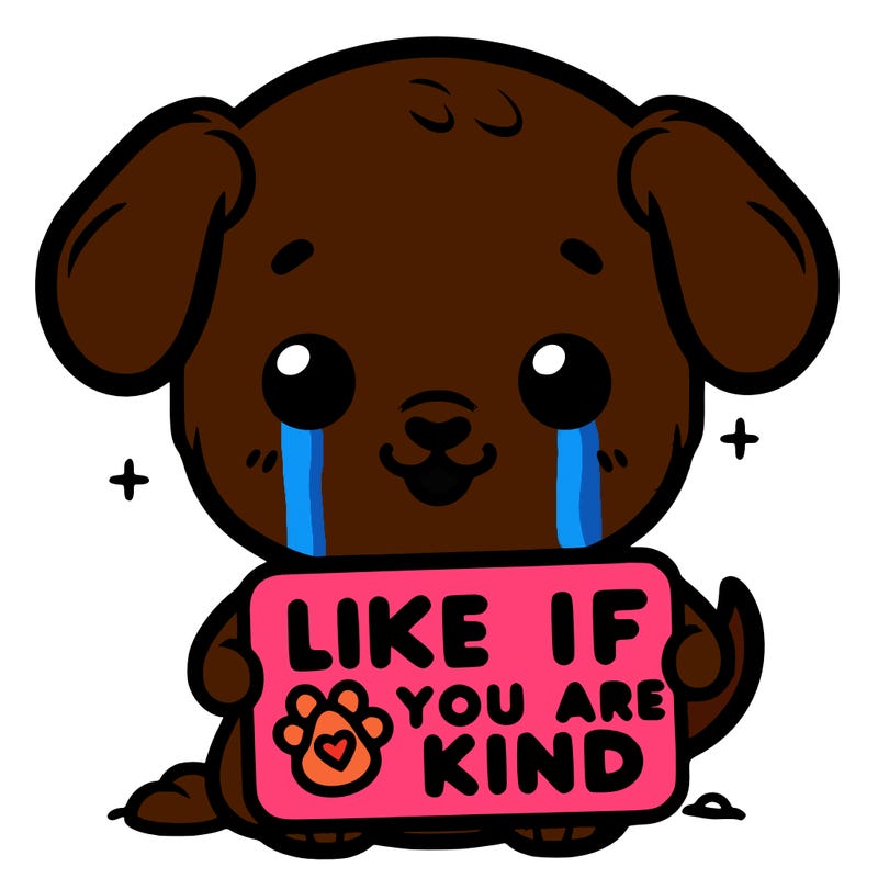 make a sign that says like if you are kind with a cute little dog