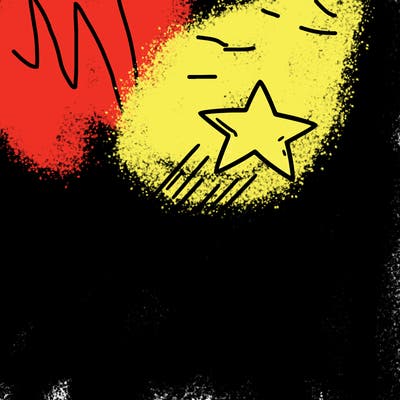 a shooting star in the sky