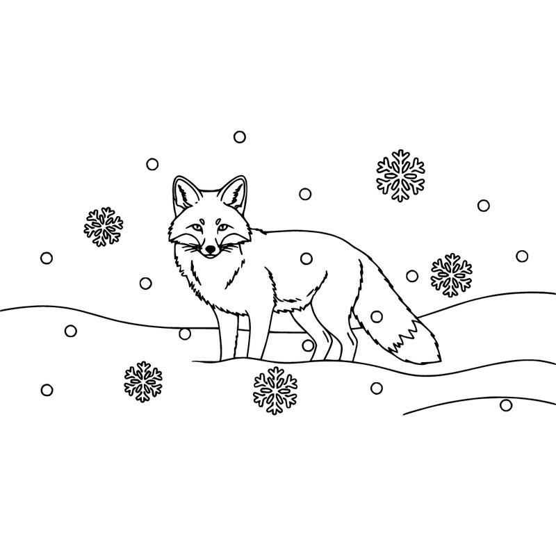 a fox in snow