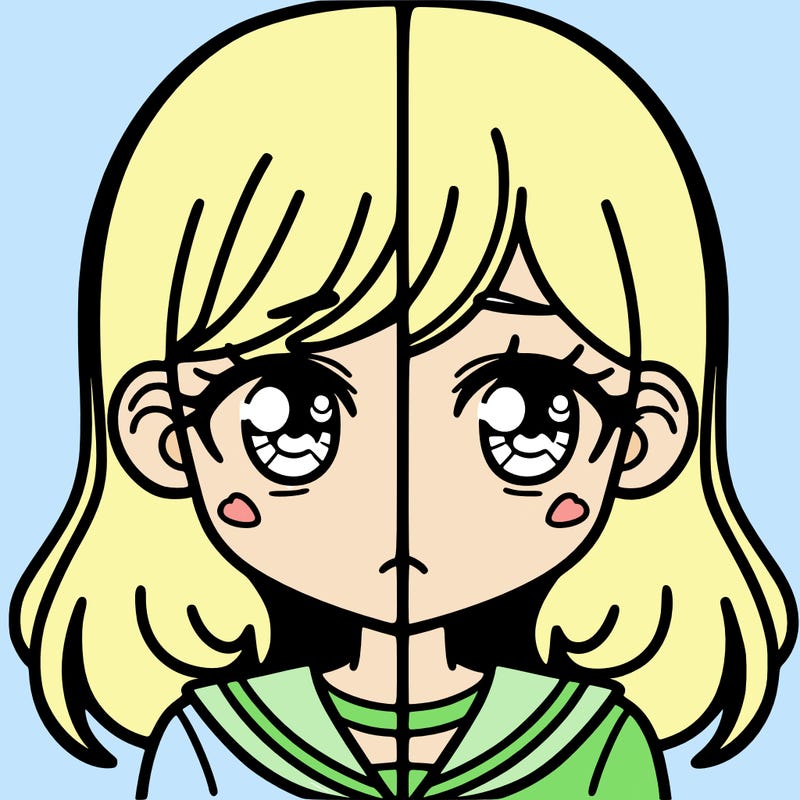 a split of a girl