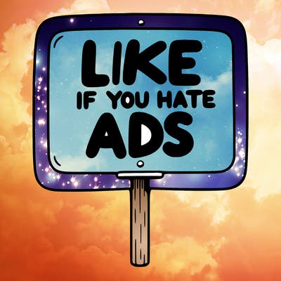 a sign that says like if you hate ads