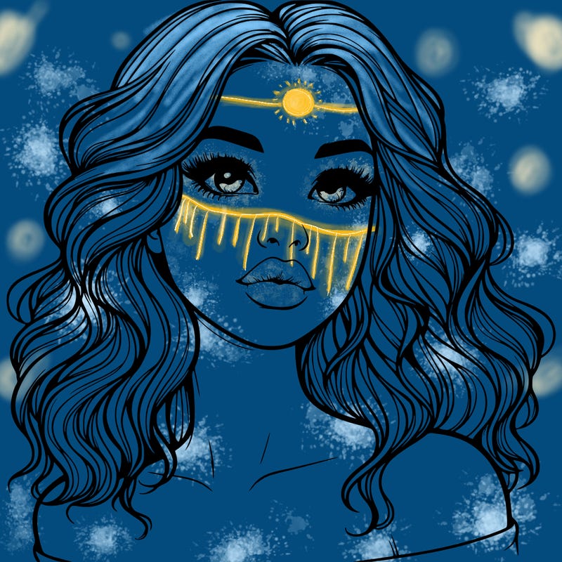 realistic girl with wavy hair and lips