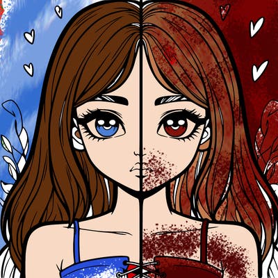 realistic girl split