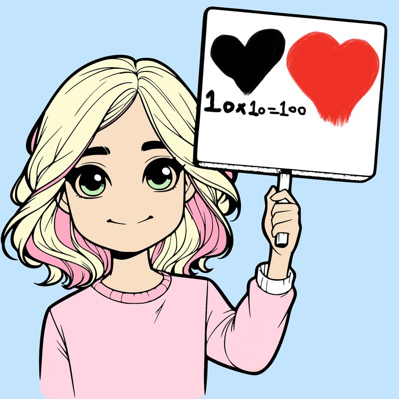 realistic girl holding up a sign