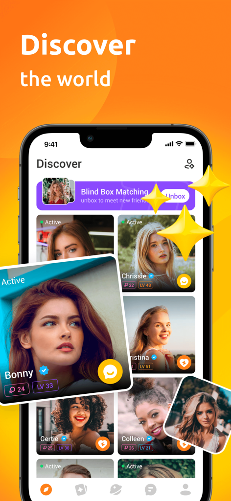 Zeetok - Meet and Chat - Zeetok app discover screen showing various user profiles for social connection