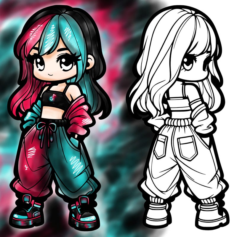 girl in crop top and baggy pants