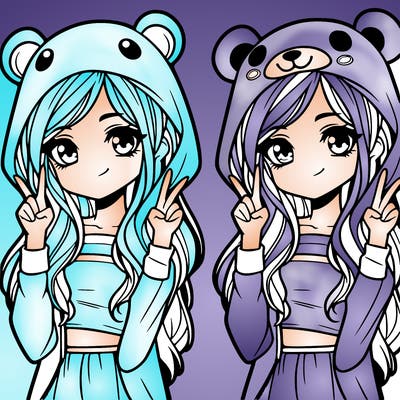 teen girl in animal costume