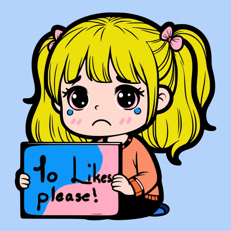 sad girl with a blank sign