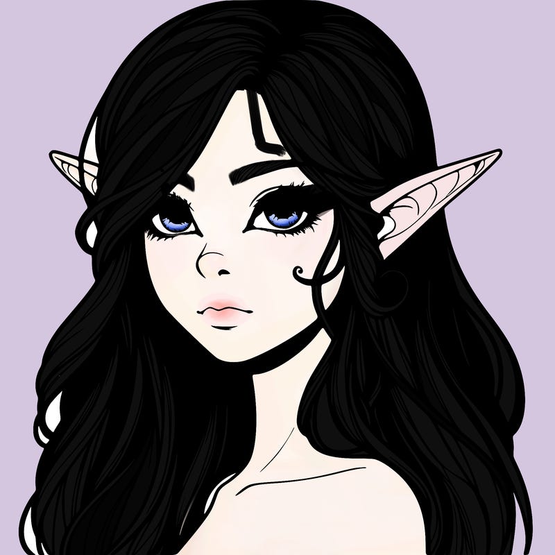 elf girl realistic dark fantasy