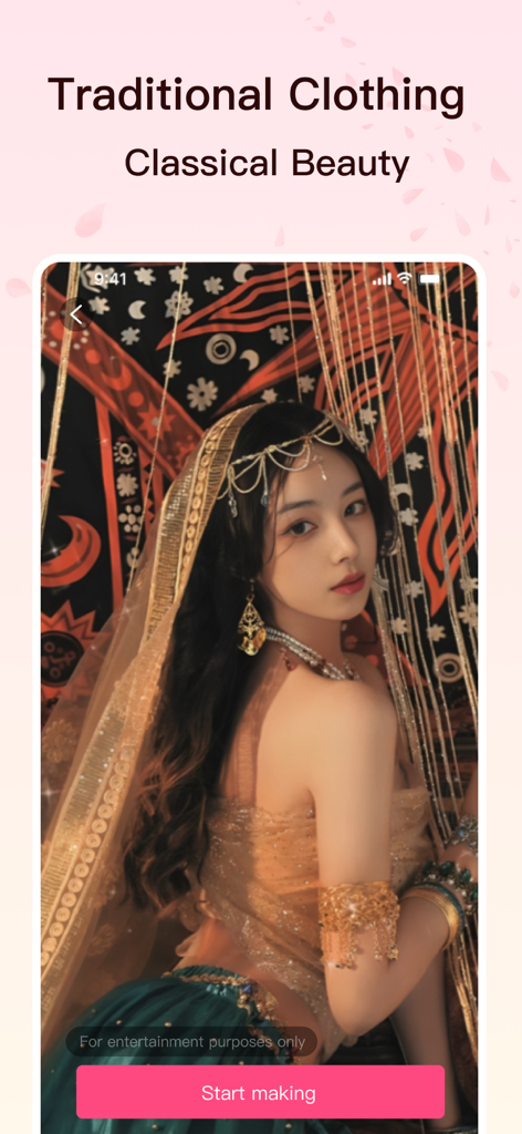 FaceArt -AI Photo & Video Edit - AI photo filter showcasing traditional clothing and classical beauty