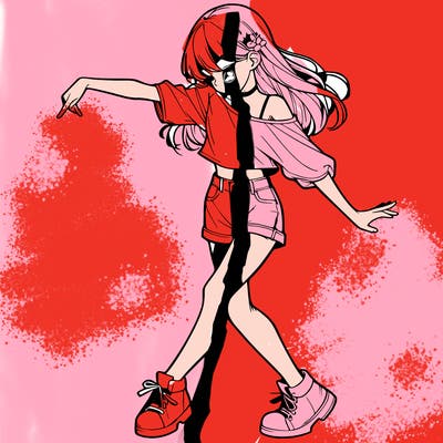 realistic girl danceing