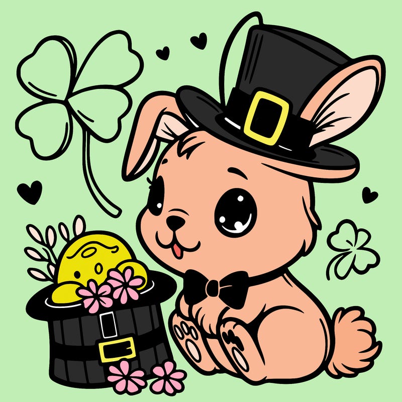 st. patrick's day, bunny.