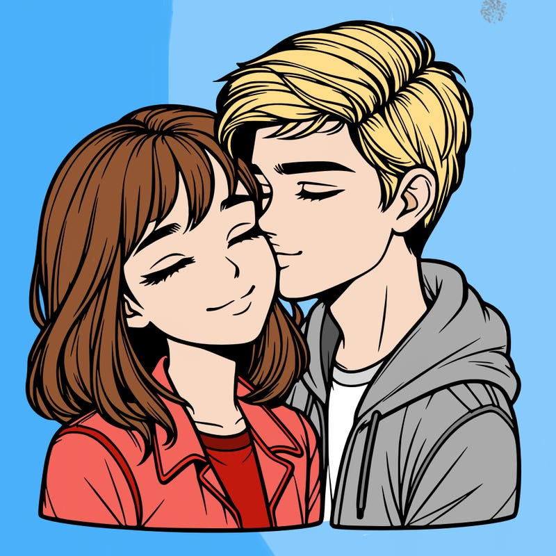 realistic girl and boy  love