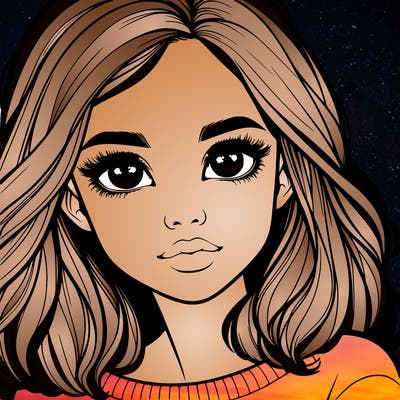 realistic girl whith cute eyes