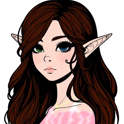 elf girl realistic dark fantasy