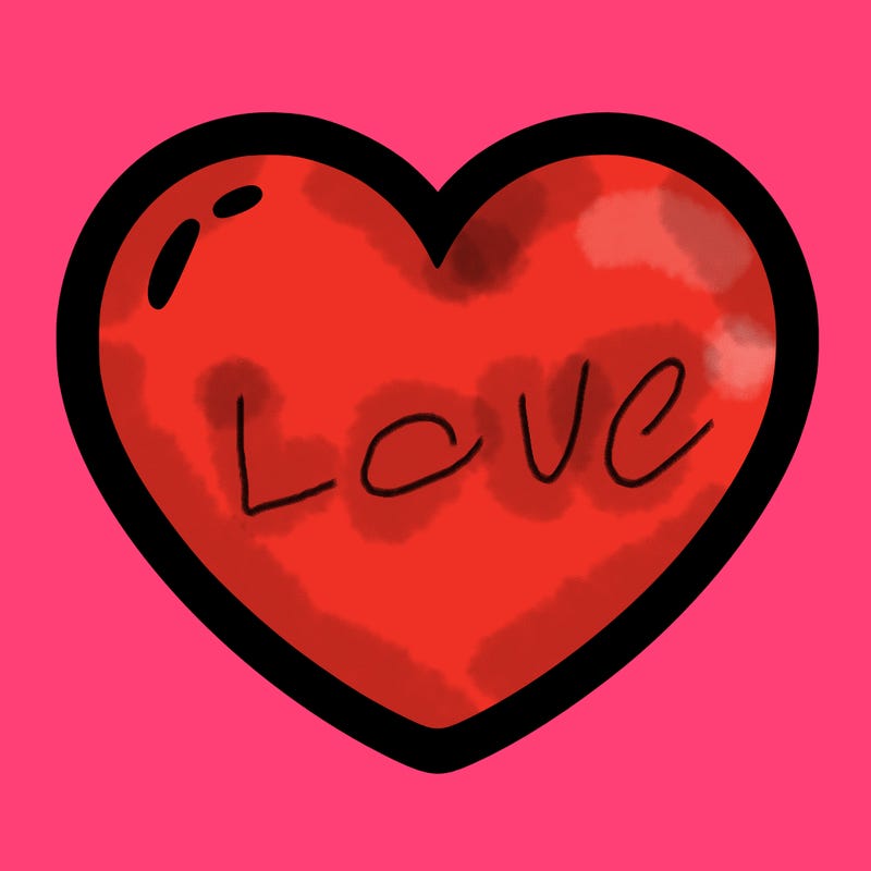 a blank heart