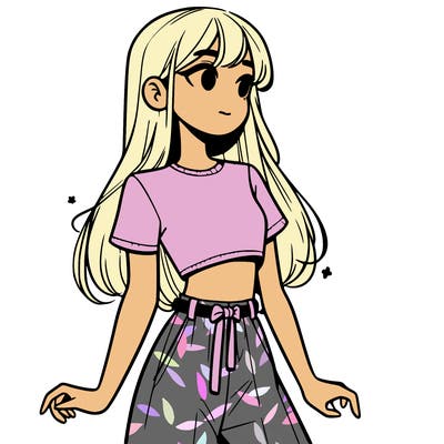 girl in a cute crop top