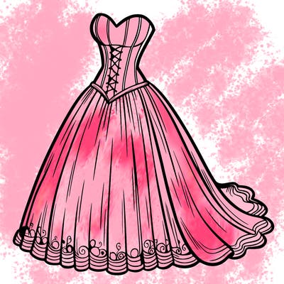 wedding dress-corset and a long and flowy skirt