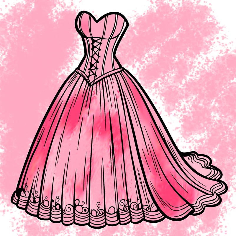 wedding dress-corset and a long and flowy skirt