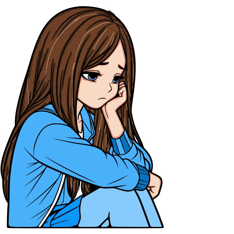 a realistic girl with depression