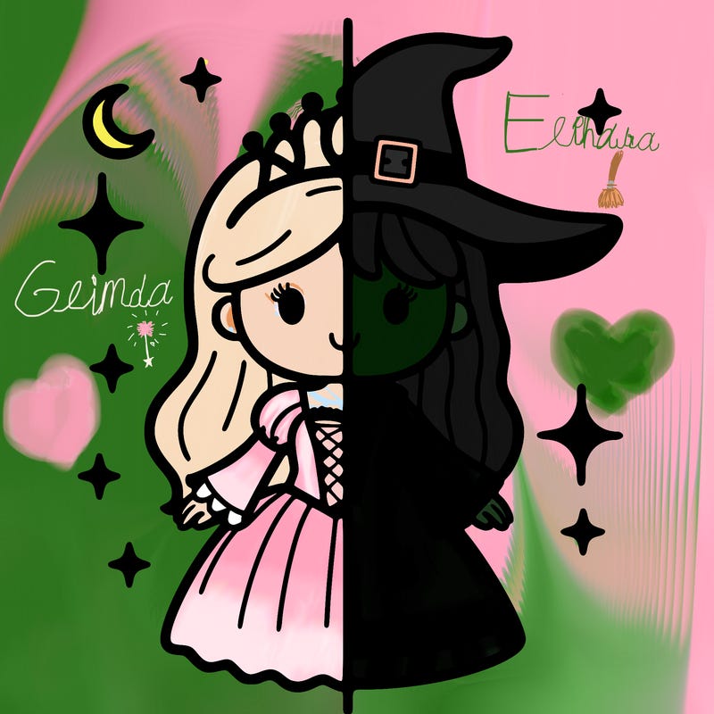 split princess and witch