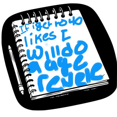 a blank sketch pad
