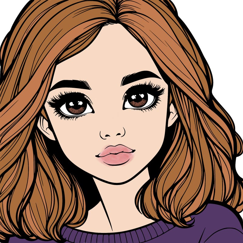 realistic girl whith cute eyes