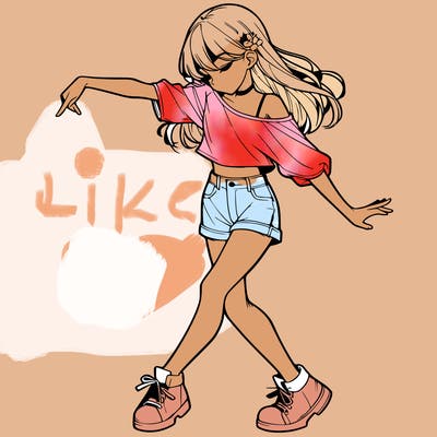 realistic girl danceing