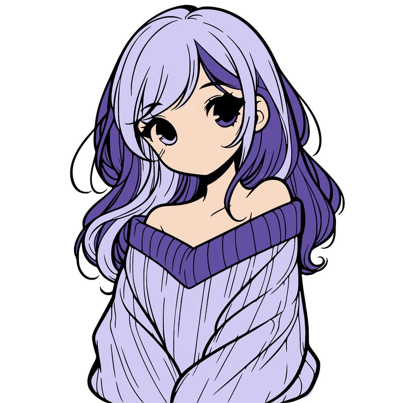 shy pretty girl wearing a sweater that is falling off one shoulder portrait