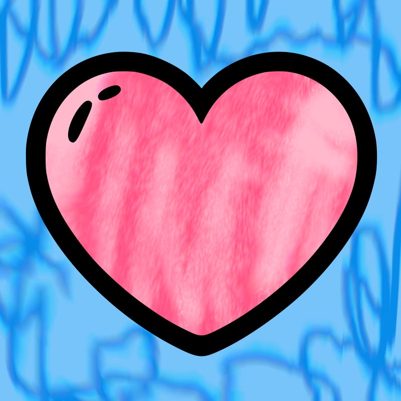 a blank heart